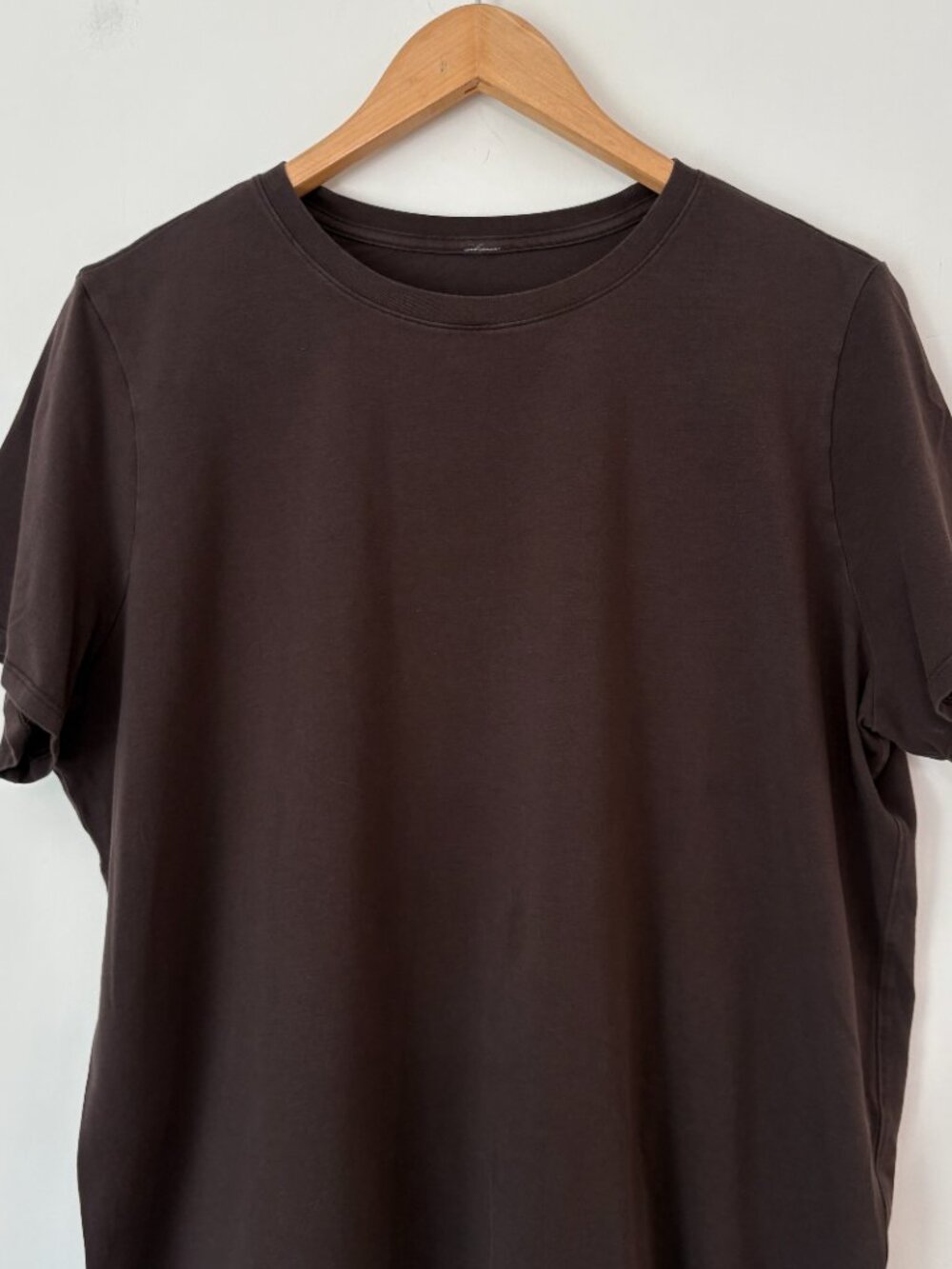 Lululemon Love Curved-Hem Crewneck T-Shirt In Espresso Brown Sz 12 Pima Cotton - Picture 3 of 7